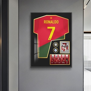 Cornice per Foto di Calcio in Jersey, Decorazione da Parete 3D per Camera da Letto, Quadro Decorativo <span class=keywords><strong>Lionel</strong></span> Messi in Lega di Alluminio - Product Image 3