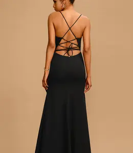 Yeni tasarım özel rahat yaz zarif yüksek kalite seksi balo Cami şifon Maxi elbise kadınlar için