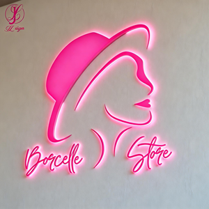 Letrero Personalizado <span class=keywords><strong>para</strong></span> Salón de Belleza, Letrero Retroiluminado LED, Letrero Comercial 3D Personalizado <span class=keywords><strong>para</strong></span> Exteriores, Logotipo Metálico <span class=keywords><strong>Acrílico</strong></span> con LED <span class=keywords><strong>para</strong></span> Decoración de Tiendas - Product Image 3