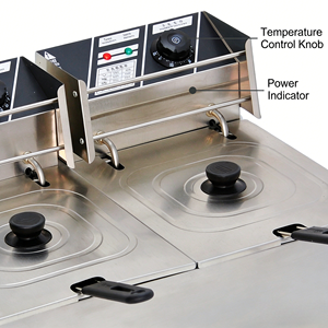 Freidora Eléctrica de Doble Tanque de 6L+6L para Cocina Comercial y Doméstica - Product Image 3