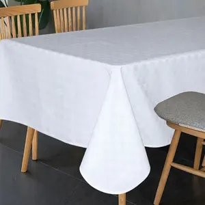 Jakarlı masa örtüsü şam tasarım su direnci için Antiwrinkle ağır ağırlık yumuşak masa örtüsü ziyafet parti yemeği dikdörtgen