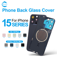 STAROZON Direct Usine avec Anneau Magnétique Verre Arrière pour iPhone 15 Plus Pro Max Taille ORI 1:1