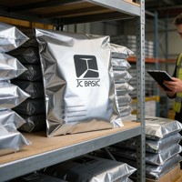 Emballage personnalisé en polyéthylène argenté, sacs d'expédition pour courrier, sacs postaux pour t-shirts, sacs de livraison