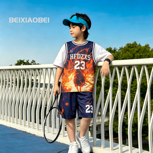 Nouvel ensemble uniforme <span class=keywords><strong>de</strong></span> basketball d'été 2026 <span class=keywords><strong>pour</strong></span> garçons – <span class=keywords><strong>Tenue</strong></span> <span class=keywords><strong>de</strong></span> sport deux pièces respirante à manches courtes et séchage rapide <span class=keywords><strong>pour</strong></span> enfants - Product Image 2