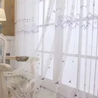 Tende per finestre in Tulle di pizzo floreale bianco di lusso per soggiorno tenda in Voile trasparente con ricamo per la decorazione di nozze della camera da letto