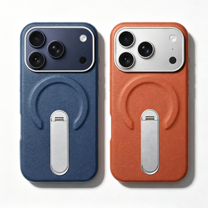Funda Magnética de Cuero PU para Teléfono Celular, Compatible con iPhone 18 17 16 15 14 13 Pro Max, con Protección de 360 Grados °   Soporte de metal para teléfono con cubierta a prueba de golpes - Product Image 2