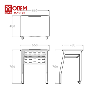 MINYI BRUNO Ensemble de bureaux scolaires pour deux personnes, <span class=keywords><strong>table</strong></span> et chaise, pour élèves et enseignants, breveté - Product Image 3