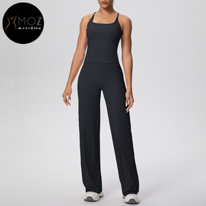 Ensemble d'entraînement grande taille pour femme, débardeur dos nageur uni très extensible, long, pour yoga, pilates, course à pied, gym, avec personnalisation devant et à la taille - Product Image 6