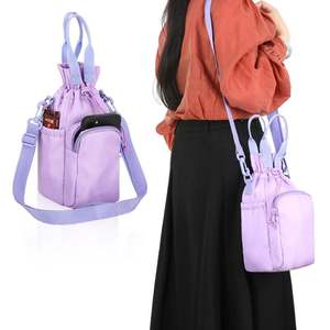 Vente en gros de porte-bouteille d'eau 2-en-1 personnalisé, design bandoulière avec sangle réglable, multifonctionnel pour les activités de plein air - Product Image 4