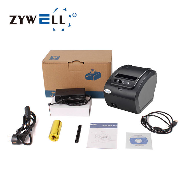 Inkless Thermal Receipt Printer 80mm Pos Printer Supermarket Restaurant Order Ticket Printer
