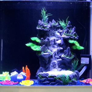 <span class=keywords><strong>Aquarium</strong></span> Mountain View Pierre Ornement Rock <span class=keywords><strong>Cascade</strong></span> <span class=keywords><strong>avec</strong></span> Sable Blanc Paysage Fish Tanks Résine Décor - Product Image 5