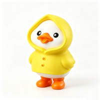 Mini figurine en plastique de canard jaune mignon, écologique, pour la décoration du tableau de bord de la voiture ou de la maison, ornement miniature pour jardin féerique ou micro-paysage DIY