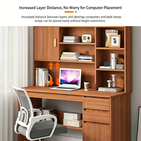 Bureau d'ordinateur portable durable pour le jeu avec tiroirs intégrés et étagère, design personnalisable blanc pour la maison, l'étude ou le bureau