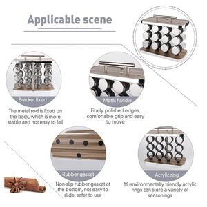 12ชิ้นสร้างสรรค์ขวดเครื่องเทศผู้ถือแก้วชุดสำหรับร้านค้า - Product Image 6