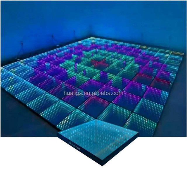 Huali 3D Magnetic Wireless 15W RGB LED Dance Floor DMX512 Control High CRI 80 IP53 Rated 2-Year Warranty Portable Interactive