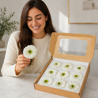 Handgemaakte gedroogde gerbera's - eeuwigdurende bloemen, 3-5 jaar houdbaar voor Valentijnsdag, Moederdag, Nieuwjaar, Kerstmis