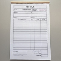Carnet de commandes et de reçus de caisse, 50 feuilles autocopiantes, format A5, couverture kraft écologique, 1/2/3 exemplaires, personnalisable