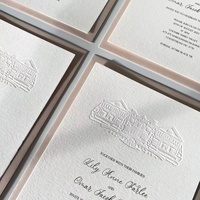 Cartes de menu personnalisées en carton de coton 700 g, cartes de mariage, invitations de mariage, invitations de mariage en relief, cartes de visite