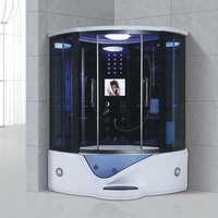 Ensemble de colonne de douche à effet pluie avec TV Salle de bain à vapeur de luxe Douche et baignoires Bain à vapeur en fibre de verre Cabine de douche