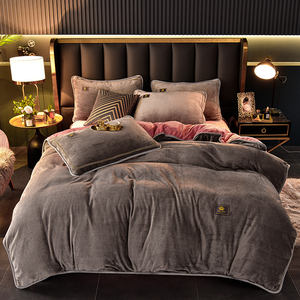 Milch-Flanell-Fleece 4-teiliges Bettwäsche-Set Einfarbige Maßgefertigte Decke Matratzenbezug für den Heimgebrauch Großhandelsartikel Online Günstige Anbieter - Product Image 6