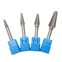 Fraise rotative électrique en carbure de tungstène YG8 massif, type L, queue de 6 mm (1/4 po), dureté de la tête HRC 40-45 90-91HRA, vente en gros Chine