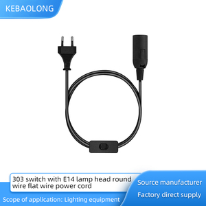 Hai lõi tròn cắm Châu Âu Muối đèn cáp với 303 chuyển đổi E14 đĩa đèn chủ điện mở rộng dây 2x0.5mm ² 1.5m - Product Image 2