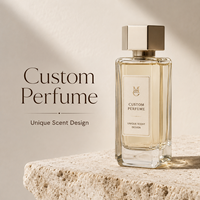 Flacon de parfum sur mesure 50 ml en verre épais mat avec bouchon en alliage de zinc, boîte écologique, étiquette personnalisée, coffret cadeau de détail