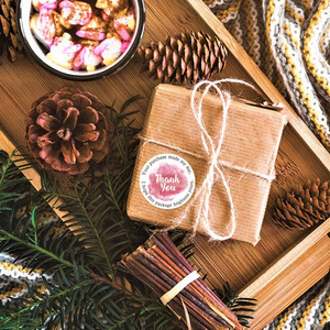 500pcs/Roll Gradiente pittura a olio rotondo grazie adesivo di tenuta <span class=keywords><strong>per</strong></span> il pacchetto decorazione della festa nuziale di tenuta etichette - Product Image 6