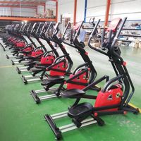 Vélo elliptique commercial polyvalent Shein de haute qualité pour usage professionnel avec volant d'inertie à éclairage frontal