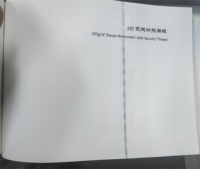 Papier certifié Bonedry 120g avec filigrane et fibres colorées pour l'authentification de documents