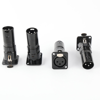 Connecteur audio XLR 3 broches sans soudure, type D, femelle vers mâle, pour montage sur panneau mural