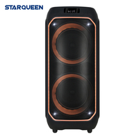 Haut-parleurs de fête portables OEM doubles de 6,5 pouces, lecteurs de musique populaires pour karaoké, audio Bluetooth actif sur batterie en plastique pour DJ
