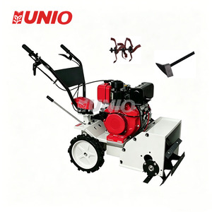 Mini <span class=keywords><strong>motoculteur</strong></span> diesel à démarrage électrique, haute productivité pour usage agricole, avec <span class=keywords><strong>roue</strong></span> de désherbage et charrue à fossés - Product Image 1
