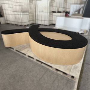 2023 Innovative Fun Look Public <strong>Bench</strong> Seating <strong>Padded</strong> Wood Seating for Retail Shop Hotel - Product Image 4