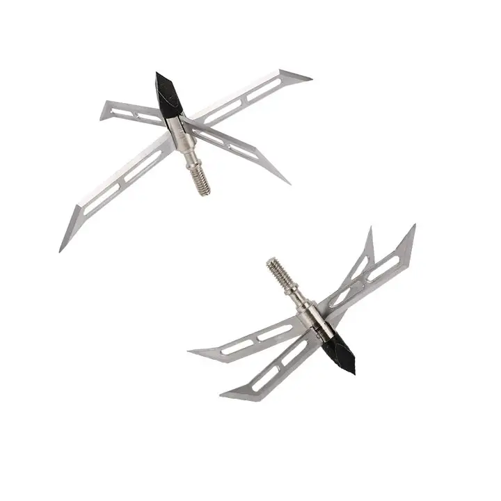 Archery Hunting Removable 150grain Arrowhead With Stainless Steel 4 Fixed Blades Bow And Arrow Hunting Broadheads