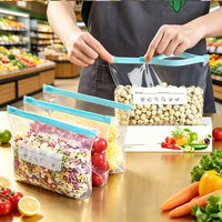 Herbruikbare ziplock zakken, op maat gemaakte ziplock zakken voor voedselverpakkingen, ritssluitende plastic zakken voor fruit & groenteverpakkingen