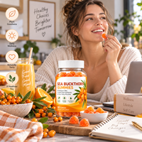 Gummies d'argousier de haute qualité à marque privée OEM avec huile d'argousier à base végétale pour l'hydratation de la peau chez l'adulte