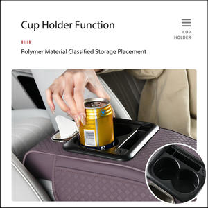 Vente en gros d'usine, boîte d'accoudoir centrale de <span class=keywords><strong>voiture</strong></span> personnalisée, intérieur de <span class=keywords><strong>voiture</strong></span> simple et luxueux, <span class=keywords><strong>double</strong></span> porte-gobelet, rangement pour clés - Product Image 4