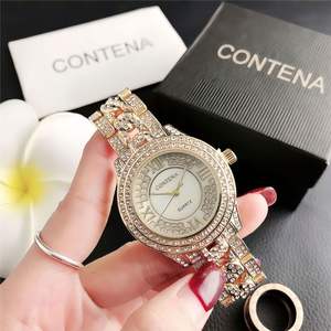 Reloj de pulsera de moda para mujer Geneva Platinum con movimiento japonés, venta al por mayor, reloj casual de acero con diamantes de imitación para estudiantes - Product Image 4