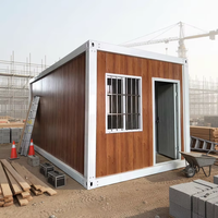 Maison préfabriquée modulaire en panneaux sandwich en acier de luxe de 20 pieds et 40 pieds, conteneur à plat, salon