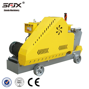 Machine à couper les barres d'armature SFJX, moteur 380V 3kW, coupe-barres en acier haute précision avec roues, corps jaune - Product Image 1