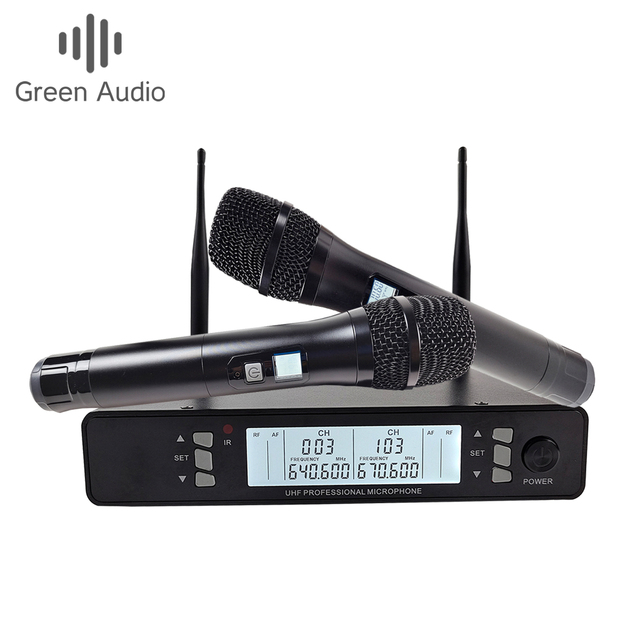 GAW-AM500 Professional 1 for 2 UHF Wireless Microphone System for KTV, Stage, Wedding, Teaching, Conference