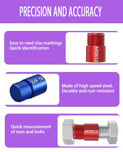 Kit de jauges de filetage 52 pièces - <span class=keywords><strong>Tri</strong></span> rapide des écrous et boulons en pouces/métriques, acier résistant à la rouille - Outil - Product Image 5