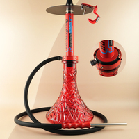Kit complet de chicha arabe design échappement de course, à un seul tuyau, avec boîte cadeau, vente en gros