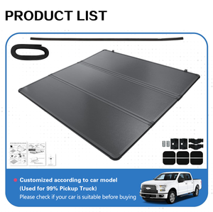 Caja abatible de maletero trasero, cubierta de cama, cubierta de Tonneau triple dura para camioneta 2021 2025 Ford <span class=keywords><strong>F150</strong></span> Xl <span class=keywords><strong>Super</strong></span> <span class=keywords><strong>Cab</strong></span> 5,5 6,6 - Product Image 4