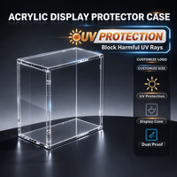 Boîte de rangement en acrylique résistante aux UV, robuste, avec fermeture magnétique, vitrine transparente de protection pour cartes à collectionner, boîte de jeu, présentoir
