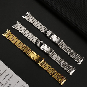 <span class=keywords><strong>Bracelet</strong></span> de <span class=keywords><strong>Montre</strong></span> en Acier Inoxydable Massif à 9 Maillons, 18 mm 19 mm 20 mm, Extrémité Courbe, Style Jubilee Métal avec <span class=keywords><strong>Boucle</strong></span> <span class=keywords><strong>Déployante</strong></span> pour <span class=keywords><strong>Montre</strong></span> Omega - Product Image 2