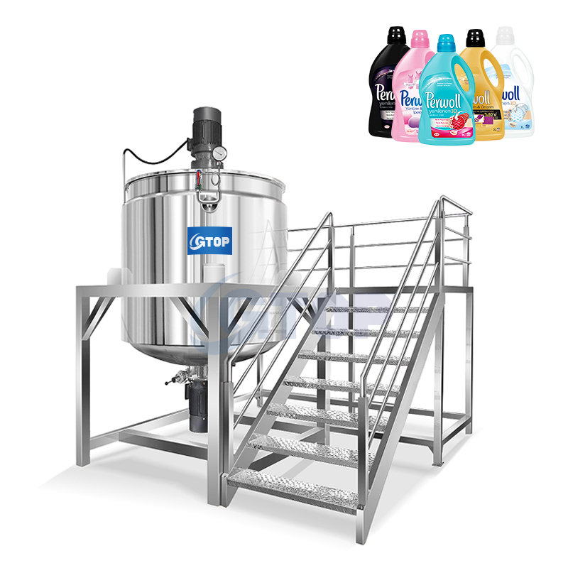 liquid detergent production line 1000L homogenizer mixer machine 2000L conditioner homogeneous mixing tank shampoo blender mixer