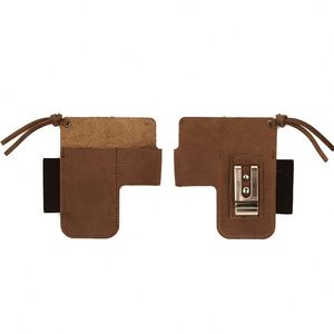 Sacoche de ceinture en cuir véritable pour couteau de jardin avec clip dorsal, étui pour lampe de poche, pochette pour outils de chasse, boucle de ceinture, cadeaux de bienvenue - Product Image 3