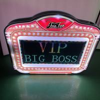 Panneau d'affichage numérique programmable LED moderne et pliable avec logo personnalisé pour service VIP de bouteilles, enseigne lumineuse pour bouteilles